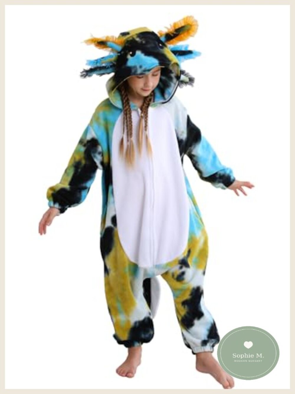 Kids Animal Onesie Pajamas with Hood, Zipper, Long Sleeve - Halloween Christmas